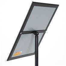 ESPOSITORE PUBBLICITARIO A LEGGIO DA PAVIMENTO CON CORNICE E BASE FORMATO A4