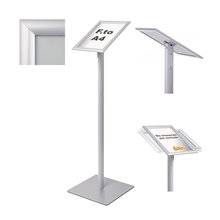 ESPOSITORE PUBBLICITARIO A LEGGIO DA PAVIMENTO CON CORNICE E BASE FORMATO A4