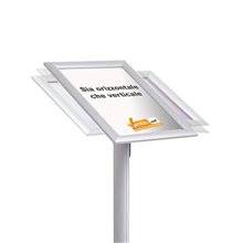 ESPOSITORE PUBBLICITARIO A LEGGIO DA PAVIMENTO CON CORNICE E BASE FORMATO A4