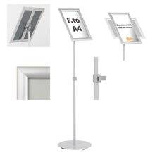 ESPOSITORE PUBBLICITARIO A LEGGIO DA PAVIMENTO CON CORNICE E BASE FORMATO A4