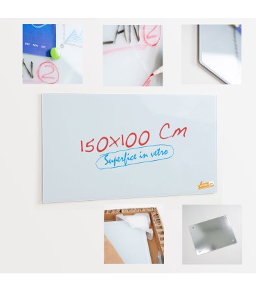 LAVAGNA MAGNETICA 60X45 PER UFFICIO SCUOLA SCRIVIBILE CON PENNARELLI BOARD021