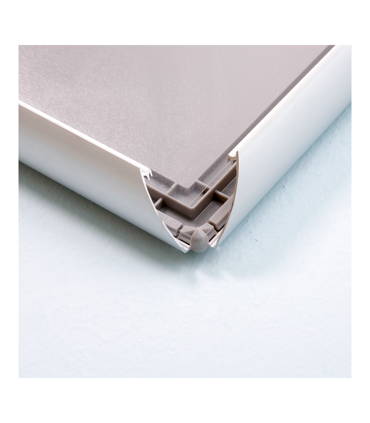 10 PZ CORNICE ESPOSITIVA IN ALLUMINIO CON CHIUSURA A SCATTO FORMATO A4 DA PARETE MURO