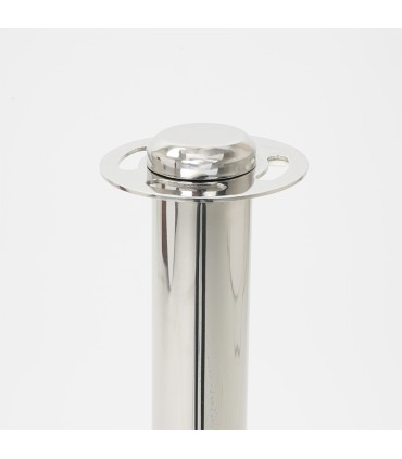 COLONNINA CROMATA TESTA PIATTA SEGNA PERCORSO DELIMITA AREA PER CORDONI INTRECCIATI E VELLUTATI