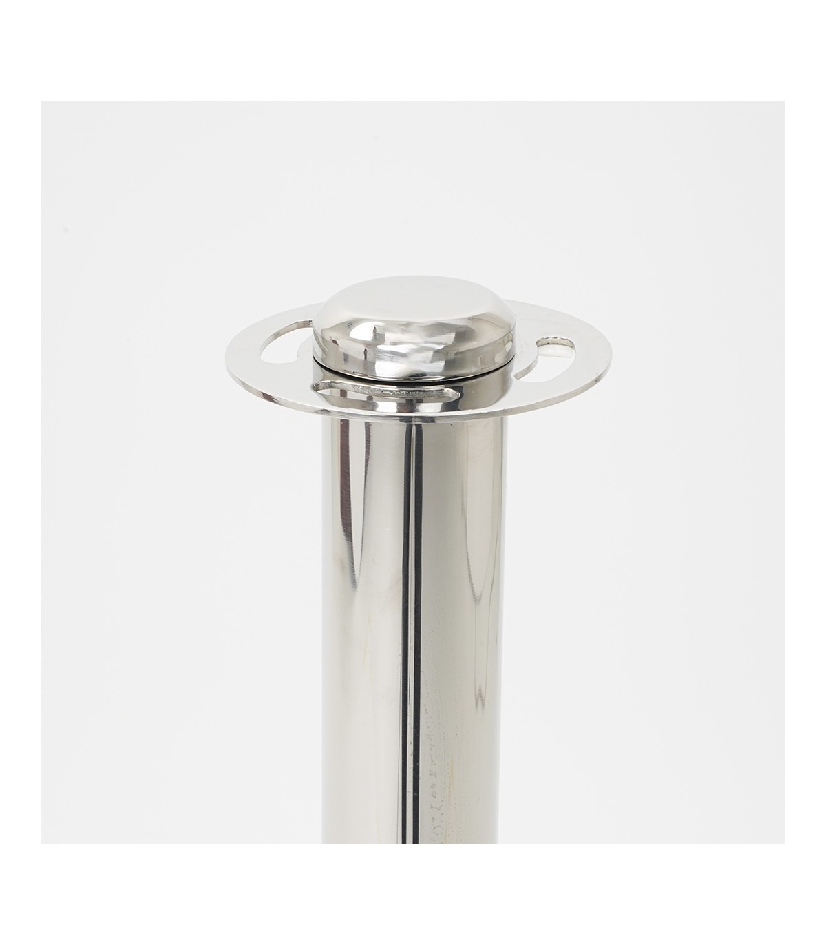 COLONNINA CROMATA TESTA PIATTA SEGNA PERCORSO DELIMITA AREA PER CORDONI INTRECCIATI E VELLUTATI