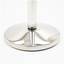 COLONNINA CROMATA TESTA PIATTA SEGNA PERCORSO DELIMITA AREA PER CORDONI INTRECCIATI E VELLUTATI