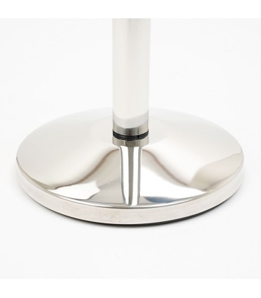 COLONNINA CROMATA TESTA PIATTA SEGNA PERCORSO DELIMITA AREA PER CORDONI INTRECCIATI E VELLUTATI