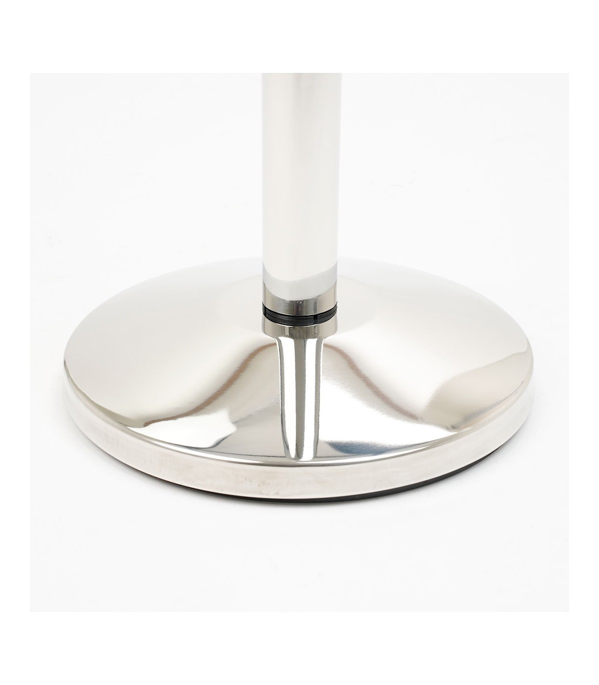 COLONNINA CROMATA TESTA PIATTA SEGNA PERCORSO DELIMITA AREA PER CORDONI INTRECCIATI E VELLUTATI