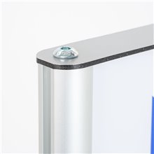 TOTEM PUBBLICITARIO ESPOSITORE DA TERRA BIFACCIALE PORTA COMUNICAZIONI GRAFICA