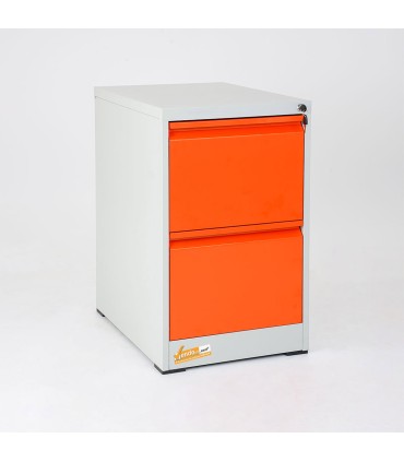 Classificatori Documenti in Metallo 46x72x62 - Cassetti con Serratura Yale, Grigio Blu Arancione