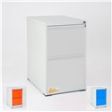 CLASSIFICATORI DOCUMENTI IN METALLO 46X72X62 CM 2 CASSETTI CON SERRATURA YALE COLORI GRIGIO BLU ARANCIONE