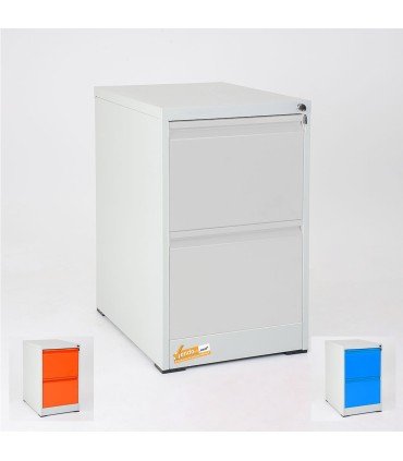Classificatori Documenti in Metallo 46x72x62 - Cassetti con Serratura Yale, Grigio Blu Arancione