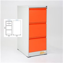 CLASSIFICATORI PER DOCUMENTI IN METALLO 46X102X62 - CASSETTI CON SERRATURA YALE GRIGIO BLU ARANCIONE