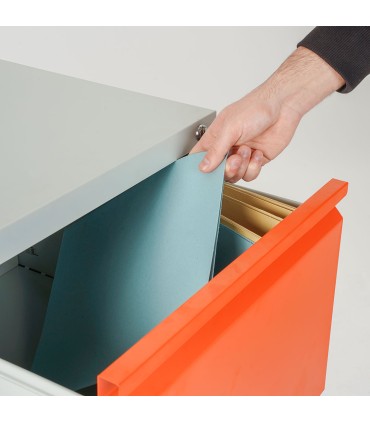 CLASSIFICATORI PER DOCUMENTI IN METALLO 46X102X62 - CASSETTI CON SERRATURA YALE GRIGIO BLU ARANCIONE