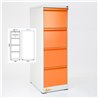 CLASSIFICATORI PER DOCUMENTI IN METALLO 46X132X62  4 CASSETTI CON SERRATURA YALE GRIGIO BLU ARANCIONE