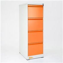 CLASSIFICATORI PER DOCUMENTI IN METALLO 46X132X62  4 CASSETTI CON SERRATURA YALE GRIGIO BLU ARANCIONE