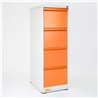 CLASSIFICATORI PER DOCUMENTI IN METALLO 46X132X62  4 CASSETTI CON SERRATURA YALE GRIGIO BLU ARANCIONE
