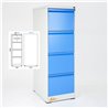 CLASSIFICATORI PER DOCUMENTI IN METALLO 46X132X62  4 CASSETTI CON SERRATURA YALE GRIGIO BLU ARANCIONE