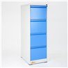 CLASSIFICATORI PER DOCUMENTI IN METALLO 46X132X62  4 CASSETTI CON SERRATURA YALE GRIGIO BLU ARANCIONE