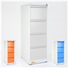 CLASSIFICATORI PER DOCUMENTI IN METALLO 46X132X62  4 CASSETTI CON SERRATURA YALE GRIGIO BLU ARANCIONE