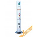 TOTEM PUBBLICITARIO ESPOSITORE DA TERRA BIFACCIALE PORTA COMUNICAZIONI GRAFICA