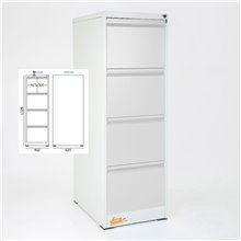 CLASSIFICATORI PER DOCUMENTI IN METALLO 46X132X62  4 CASSETTI CON SERRATURA YALE GRIGIO BLU ARANCIONE