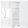 CLASSIFICATORI PER DOCUMENTI IN METALLO 46X132X62  4 CASSETTI CON SERRATURA YALE GRIGIO BLU ARANCIONE