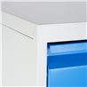 CLASSIFICATORI PER DOCUMENTI IN METALLO 46X132X62  4 CASSETTI CON SERRATURA YALE GRIGIO BLU ARANCIONE