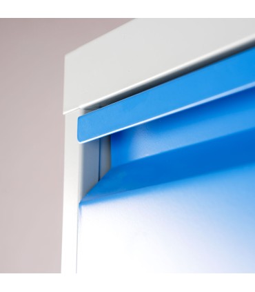 CLASSIFICATORI PER DOCUMENTI IN METALLO 46X132X62  4 CASSETTI CON SERRATURA YALE GRIGIO BLU ARANCIONE