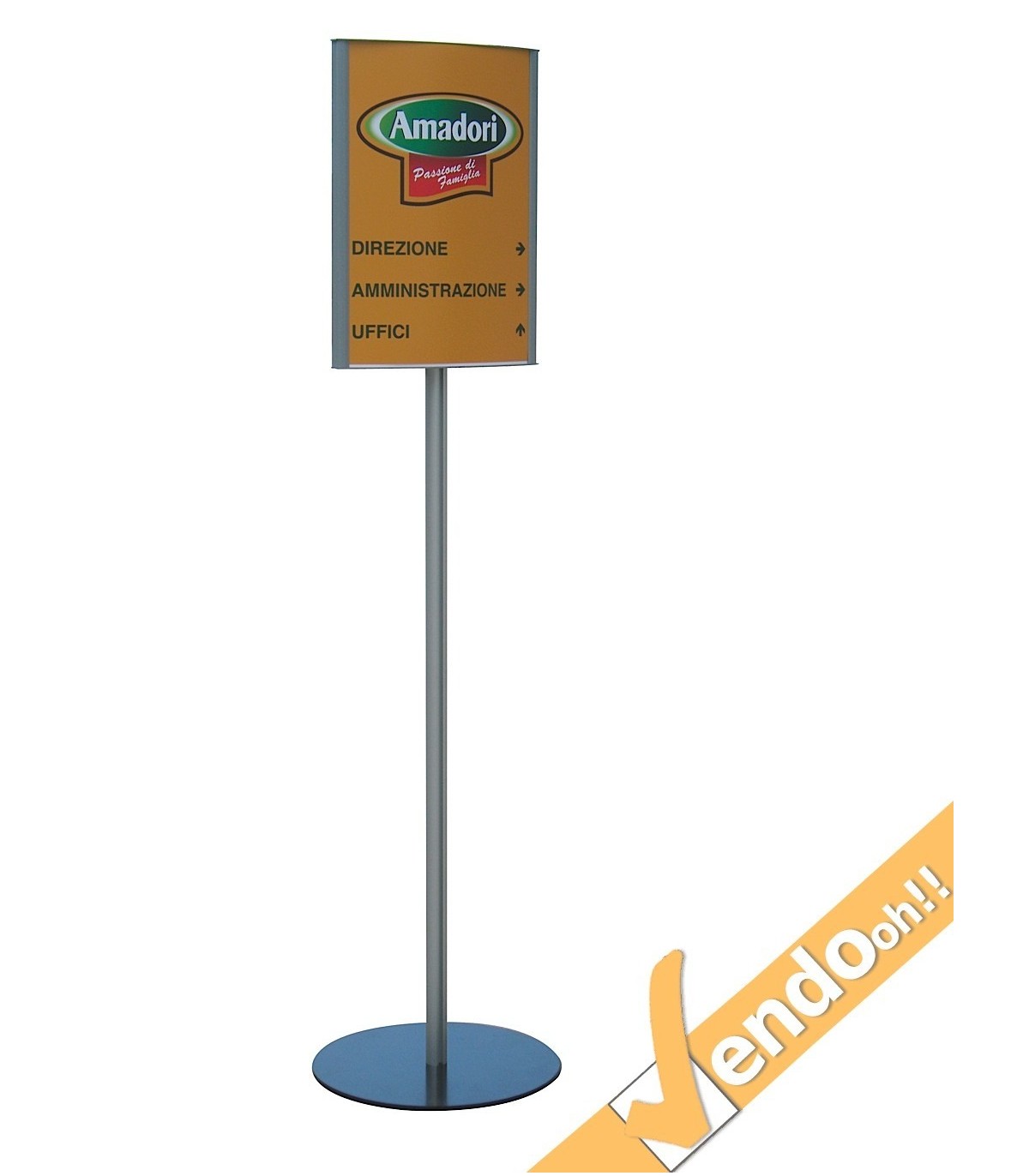 ESPOSITORE TOTEM PUBBLICITARIO DA TERRA BIFACCIALE PORTA GRAFICA COMUNICAZIONI