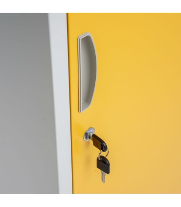 ARMADIETTI SPOGLIATOIO IN METALLO 38X180X42 - 1 ANTA FINITURE GRIGIO BLU ARANCIONE GIALLO VERDE