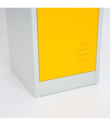 ARMADIETTI SPOGLIATOIO IN METALLO 38X180X42 - 1 ANTA FINITURE GRIGIO BLU ARANCIONE GIALLO VERDE