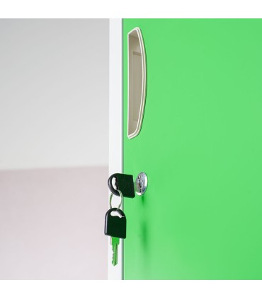 ARMADIETTI SPOGLIATOIO IN METALLO 38X180X42 - 2 ANTE SOVRAPPOSTE GRIGIO BLU ARANCIONE GIALLO VERDE