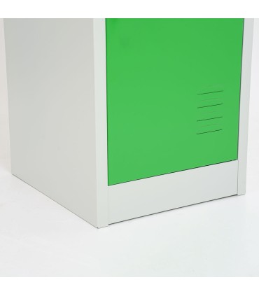 ARMADIETTI SPOGLIATOIO IN METALLO 38X180X42 - 2 ANTE SOVRAPPOSTE GRIGIO BLU ARANCIONE GIALLO VERDE