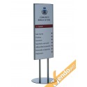 TOTEM PUBBLICITARIO ESPOSITORE DA TERRA BIFACCIALE PORTA INDICAZIONI COMUNICARE