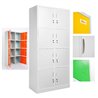 ARMADIETTI SPOGLIATOIO IN METALLO 85X180X42 - 8 ANTE SOVRAPPOSTE COLORE GRIGIO BLU ARANCIONE GIALLO VERDE