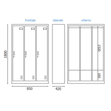 PARETE DIVISORIA IN FOREX NERA PER UFFICIO STUDIO NEGOZIO RECEPTION WHL800N