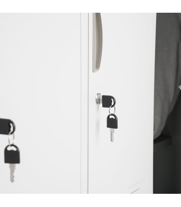 ARMADIETTI SPOGLIATOIO IN METALLO 85X180X42 - 3 ANTE AFFIANCATE FINITURE GRIGIO BLU ARANCIONE GIALLO VERDE