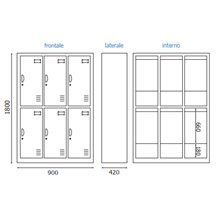PARETE DIVISORIA IN POLICARBONATO TRASPARENTE UFFICIO STUDIO NEGOZIO WHL800/ST