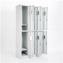 ARMADIETTI SPOGLIATOIO IN METALLO 90X180X42 - 6 ANTE SOVRAPPOSTE FINITURE GRIGIO BLU ARANCIONE GIALLO VERDE