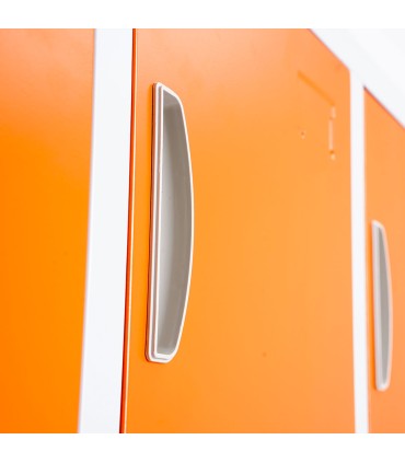 ARMADIETTI SPOGLIATOIO IN METALLO 90X180X42 - 12 ANTE SOVRAPPOSTE FINITURE GRIGIO BLU ARANCIONE GIALLO VERDE