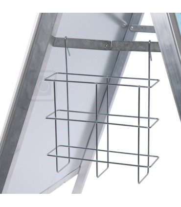 ESPOSITORE PUBBLICITARIO A CAVALETTO BIFACCIALE 50x70 CM IN ALLUMINIO CON CORNICI A ASCATTO
