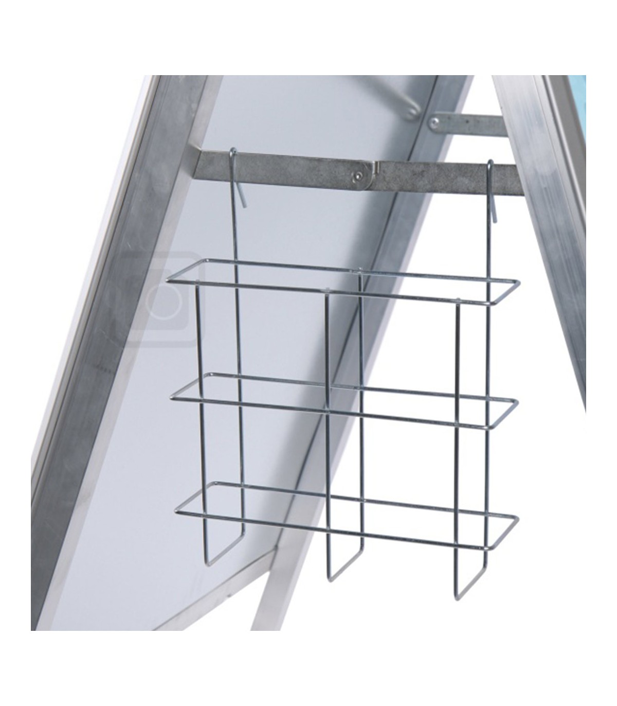 ESPOSITORE PUBBLICITARIO A CAVALETTO BIFACCIALE 50x70 CM IN ALLUMINIO CON CORNICI A ASCATTO