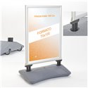 ESPOSITORE PUBBLICITARIO A CAVALETTO BIFACCIALE ANTI VENTO CON ZAVORRA 70X100 CON CORNICI A SCATTO