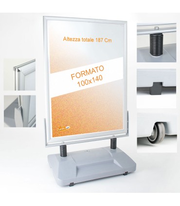 CORNICE ESPOSITIVA CAVALLETTO PUBBLICITARIO 70x100 ESPOSITORE CRBF02