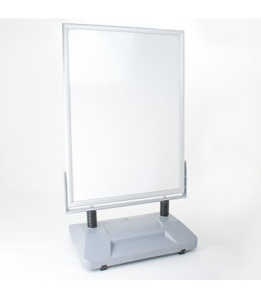ESPOSITORE PUBBLICITARIO A CAVALETTO BIFACCIALE ANTI VENTO CON ZAVORRA 100X140 CON CORNICI A SCATTO