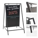 CAVALLETTO PUBBLICITARIO BIFACCIALE PANNELLI NERI MAGNETICI SCRIVIBILI 60X90