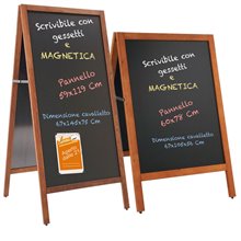 ESPOSITORE CAVALLETTO LAVAGNA IN LEGNO PER GESSI GESSETTI MENU' BAR RISTORANTE