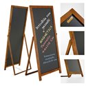 ESPOSITORE CAVALLETTO MONOFACCIALE CORNICE IN LEGNO CON LAVAGNA NERA MAGNETICA SCRIVIBIILE CON GESSI GESSETTI 