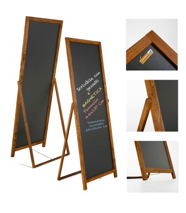 ESPOSITORE CAVALLETTO LAVAGNA IN LEGNO PER GESSI GESSETTI MENU' BAR RISTORANTE