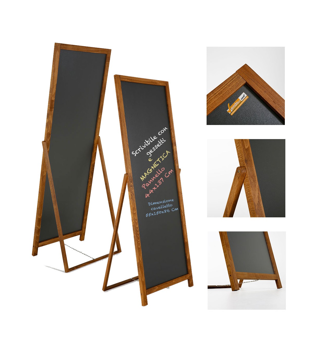 ESPOSITORE CAVALLETTO LAVAGNA IN LEGNO PER GESSI GESSETTI MENU' BAR RISTORANTE